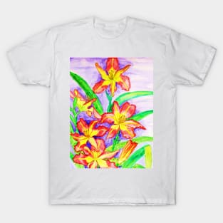 Yelllow-pink lilies T-Shirt